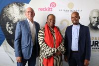 Former Finance Minister Trevor Manuel, incoming Foundation Board Chair Naledi Pandor and incoming Foundation CEO Mbongiseni Buthelezi